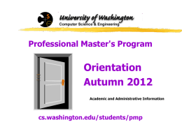 Professional Master's Program