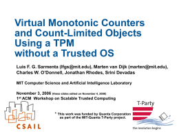Virtual Monotonic Counters and Count