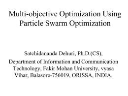 Multi-objective Optimization - Soft Computing Lab.