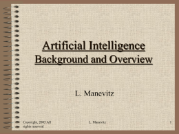 Artificial Intelligence Background and Overview