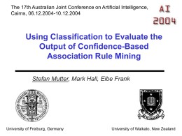 Using Classification to Evaluate the Output of Confidence