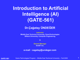 Introduction to AI - Bilkent University