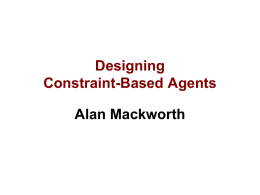 Constraints on an Agent