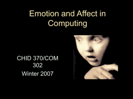 Emergence and Affect in Computing