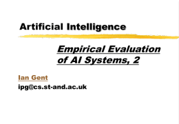 from the second lecture on Empirical methods in AI in