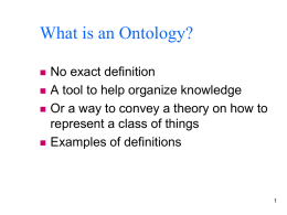 Ontology - UNC School of Information and Library Science