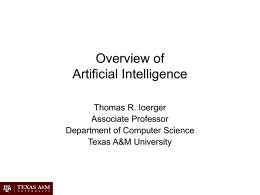 Overview of Artificial Intelligence