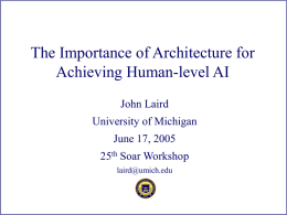 Cognitive Architecture & Human-level AI