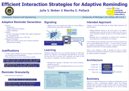 Effective Interaction Strategies for Adaptive Reminding
