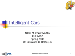 Intelligent Vehicles - The School of Electrical Engineering and