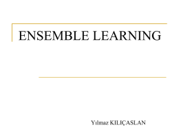 ensemble learning - Yilmaz Kilicaslan