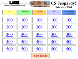 Science Jeopardy - Computer and Information Sciences