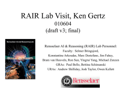 RAIR Lab Visit, Ken Gertz 010604