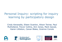 Personal Inquiry: scripting for inquiry learning by