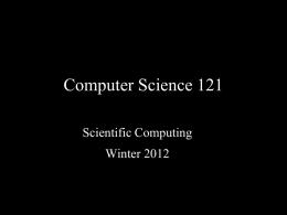 Computer Science 121