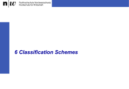 Classification Schemes