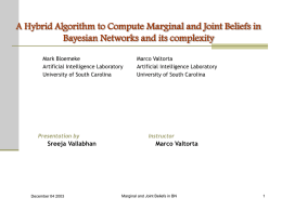 A Hybrid Algorithm to Compute Marginal and Joint Beliefs in
