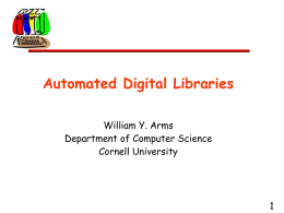 Nomadic Digital Library Research at Cornell