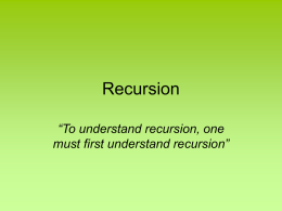 Recursion - mrkurz.ca