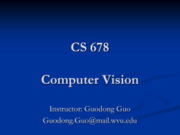 Computer Vision - Computer Sciences User Pages