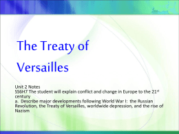 Treaty of Versailles - Effingham County Schools