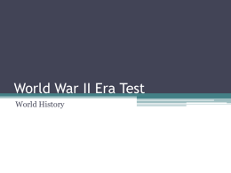 World War II Era Test