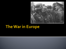 The War in Europe