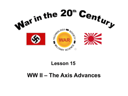 15: WW II : 1941: The Axis Advances