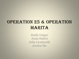 Operation 25 & Operation Marita