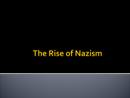 The Rise of Nazism and the Holocaust