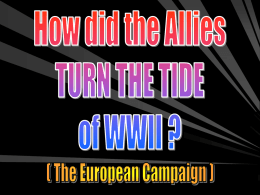 WWII The Tide Turns in Europe