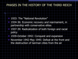The Growing Radicalization of the Third Reich, 1935-1939
