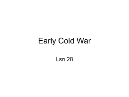 Lsn 29 Early Cold War