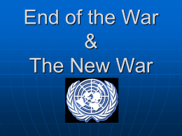 End of WWII Start of Cold War Due