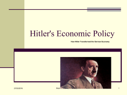 The Nazi economy