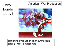 Rationing During World War II PowerPoint