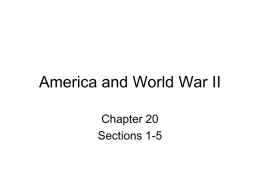 America and World War II - Petoskey Public Schools