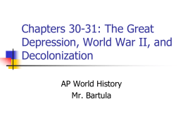 Chapters 30-31: The Great Depression, World War II, and