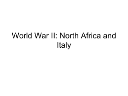 WWII - N. Africa and Italy