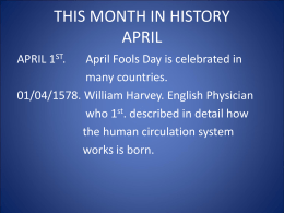 This month in history April 2016