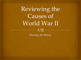 Reviewing the Causes of World War II