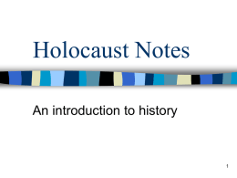 Holocaust Notes