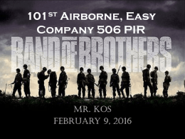 101st Airborne, Easy Company 506 - HFAWorldHistory-Kos