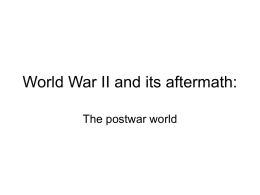 World War II and its aftermath
