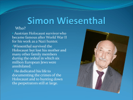 Simon Wiesenthal - holocaustpresentation2