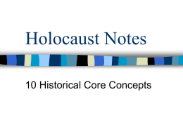Holocaust Notes