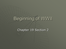 The Course of WWII