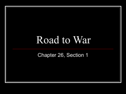Road to War - SCHOOLinSITES