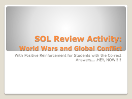 SOL Review Activity: World Wars and Global Conflict - pams