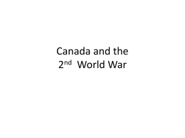 Canada and the 2nd World War